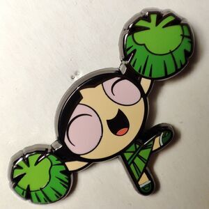 The Powerpuff Girls Cheerleader Buttercup Enamel Pin Official Cartoon Badge
